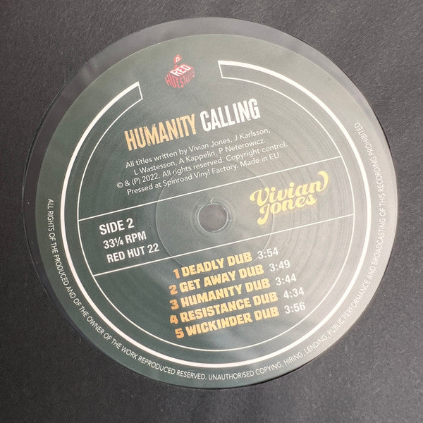 Vivian Jones : Humanity Calling (12", EP)