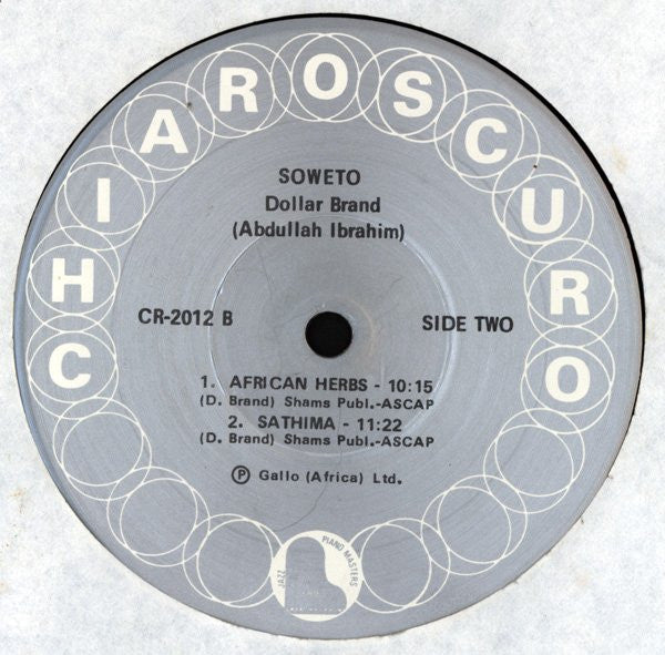 Dollar Brand (Abdullah Ibrahim) ~ Soweto (Vinyl) - Djungel & Jazz