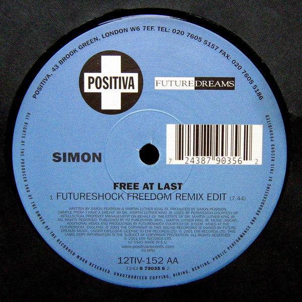 Simon ~ Free At Last (Vinyl) - Djungel & Jazz