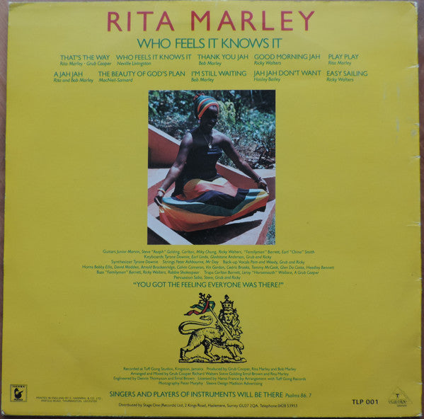 Rita Marley ~ Who Feels It Knows It (Vinyl) - Djungel & Jazz