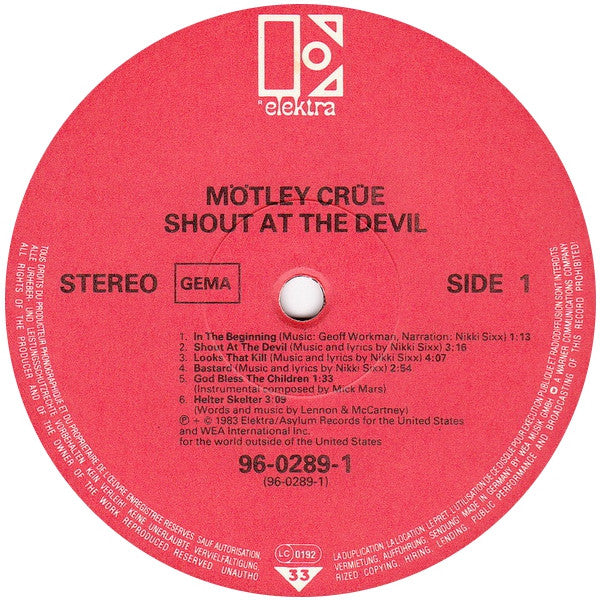Mötley Crüe ~ Shout At The Devil (Vinyl) - Djungel & Jazz