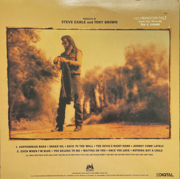 Steve Earle ~ Copperhead Road (Vinyl) - Djungel & Jazz