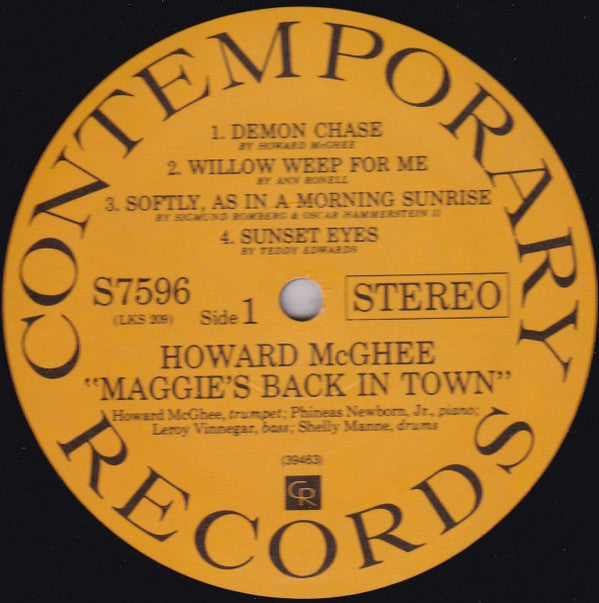 Howard McGhee ~ Maggie's Back In Town!! (Vinyl) - Djungel & Jazz