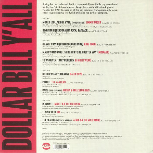Various ~ Dollar Bill Y'All (Spring Records And The First Decade Of Hip Hop) (Vinyl) - Djungel & Jazz
