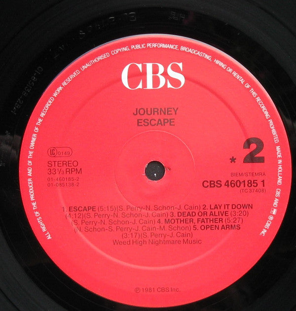 Journey : Escape (LP, Album, RE)