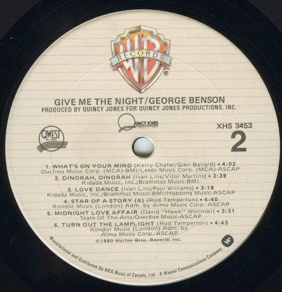 George Benson ~ Give Me The Night (Vinyl) - Djungel & Jazz
