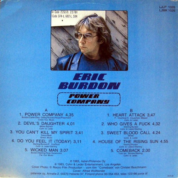 Eric Burdon ~ Power Company (Vinyl) - Djungel & Jazz