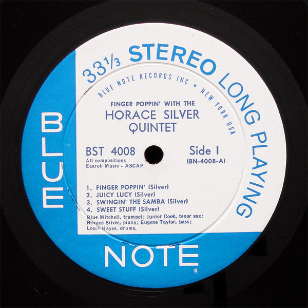 The Horace Silver Quintet ~ Finger Poppin' With The Horace Silver Quintet (Vinyl) - Djungel & Jazz