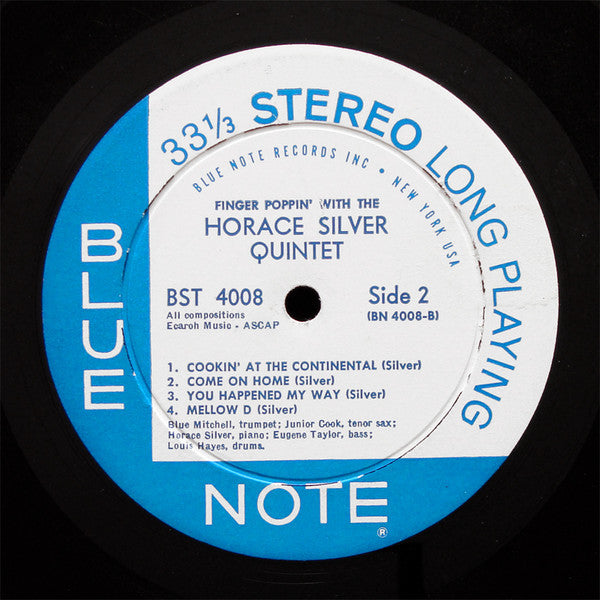 The Horace Silver Quintet ~ Finger Poppin' With The Horace Silver Quintet (Vinyl) - Djungel & Jazz