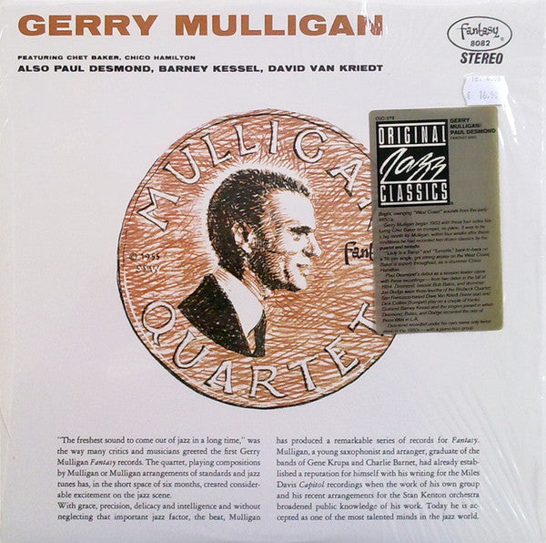 Gerry Mulligan Quartet Featuring Chet Baker, Chico Hamilton Also Paul Desmond, Barney Kessel, David Van Kriedt ~ Gerry Mulligan/Paul Desmond (Vinyl) - Djungel & Jazz