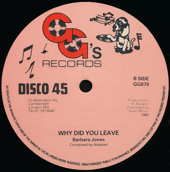 Gregory Isaacs & Trinity (4) / Barbara Jones : My Love Is Overdue / Why Did You Leave (12")