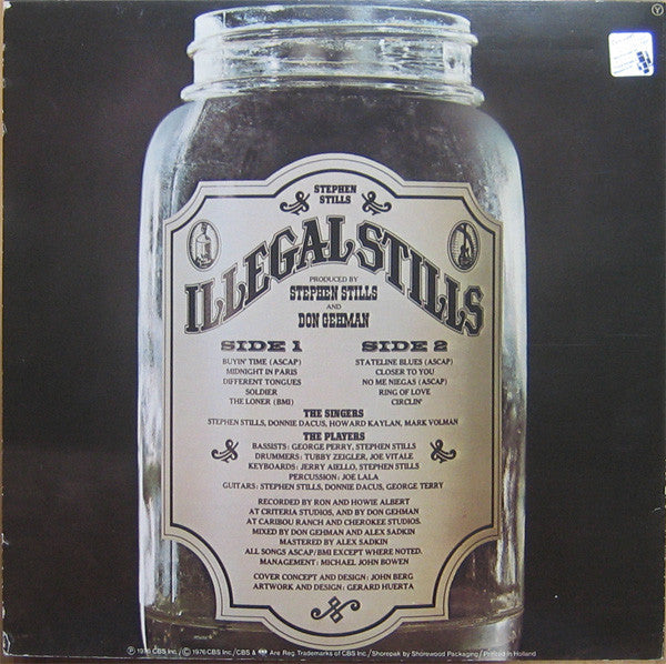 Stephen Stills ~ Illegal Stills (Vinyl) - Djungel & Jazz