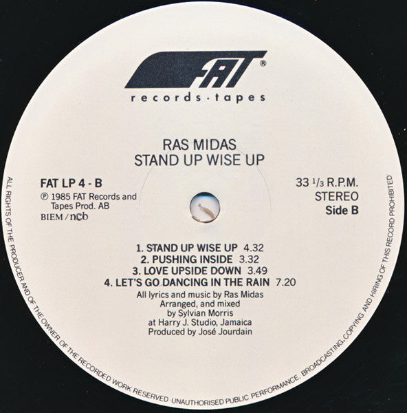Ras Midas ~ Stand Up Wise Up (Vinyl) - Djungel & Jazz