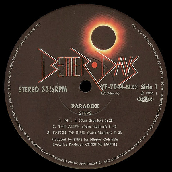 Steps (3) : Paradox - Live At Seventh Avenue South (LP, Album)