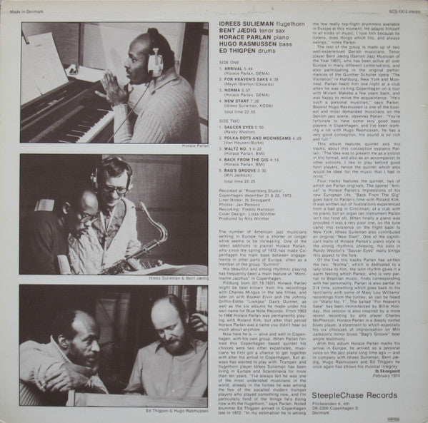 Horace Parlan ~ Arrival (Vinyl) - Djungel & Jazz