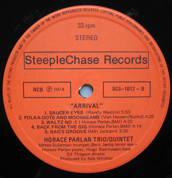 Horace Parlan ~ Arrival (Vinyl) - Djungel & Jazz