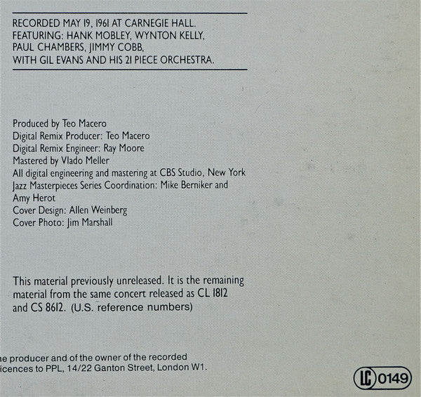 Miles Davis ~ Live Miles: More Music From The Legendary Carnegie Hall Concert (Vinyl) - Djungel & Jazz
