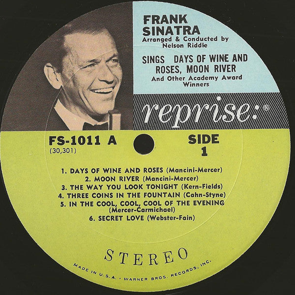 Frank Sinatra ~ Sings Days Of Wine And Roses, Moon River, And Other Academy Award Winners (Vinyl) - Djungel & Jazz