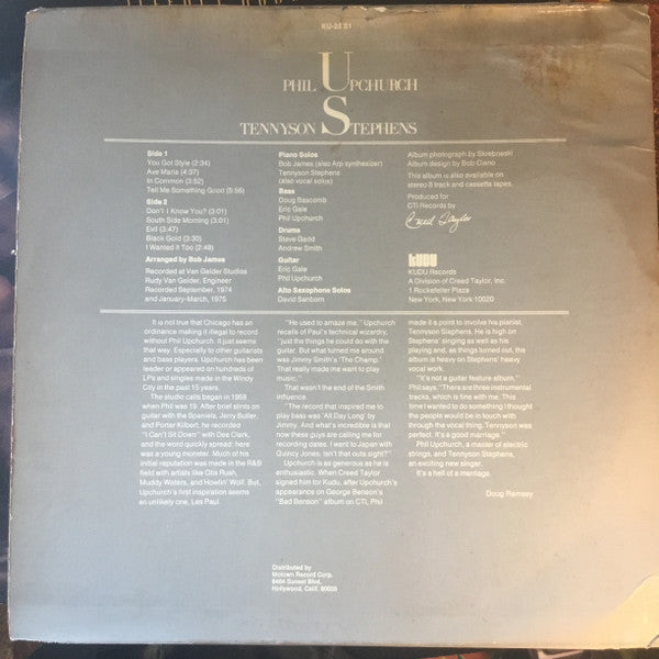 Phil Upchurch / Tennyson Stephens : Upchurch/Tennyson (LP, Album)