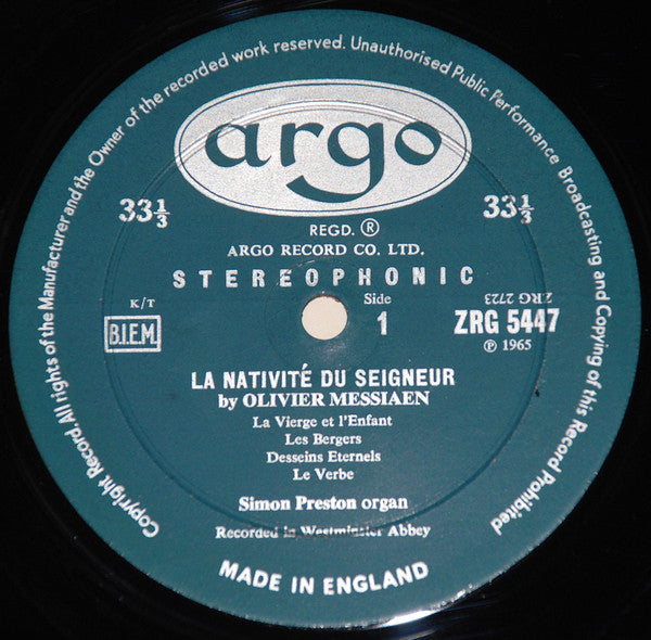 Olivier Messiaen, Simon Preston ~ La Nativité Du Seigneur (Vinyl) - Djungel & Jazz