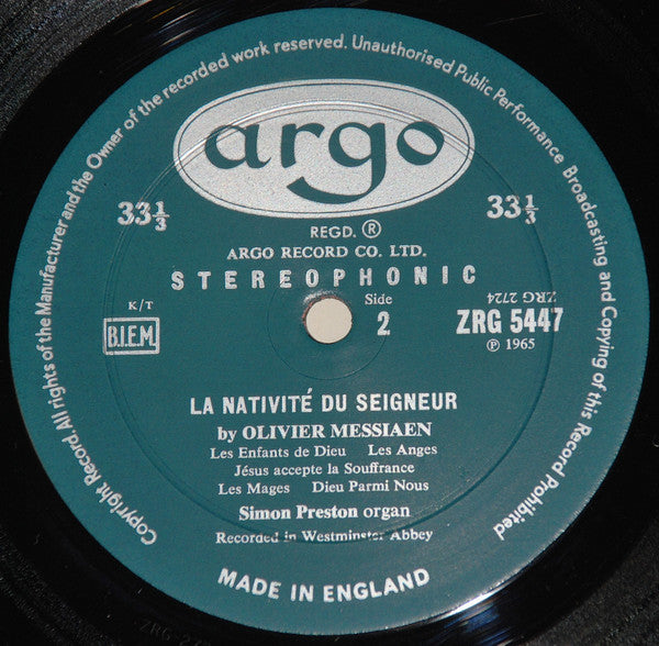 Olivier Messiaen, Simon Preston ~ La Nativité Du Seigneur (Vinyl) - Djungel & Jazz