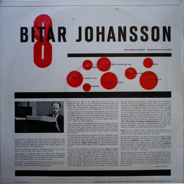 Jan Johansson ~ 8 Bitar (Vinyl) - Djungel & Jazz