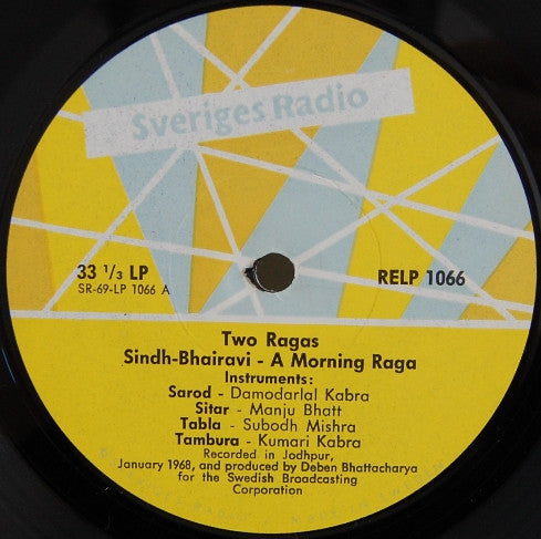 Deben Bhattacharya ~ 2 Ragas (Vinyl) - Djungel & Jazz