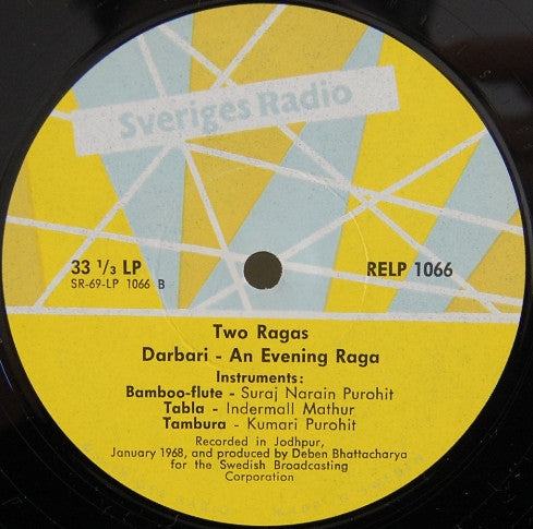Deben Bhattacharya ~ 2 Ragas (Vinyl) - Djungel & Jazz