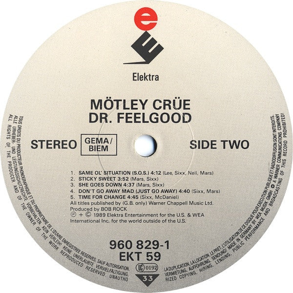 Mötley Crüe ~ Dr. Feelgood (Vinyl) - Djungel & Jazz