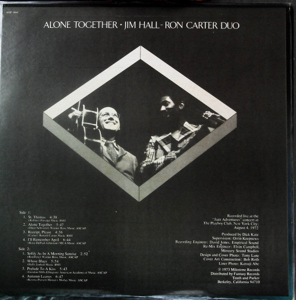 Jim Hall / Ron Carter Duo ~ Alone Together (Vinyl) - Djungel & Jazz