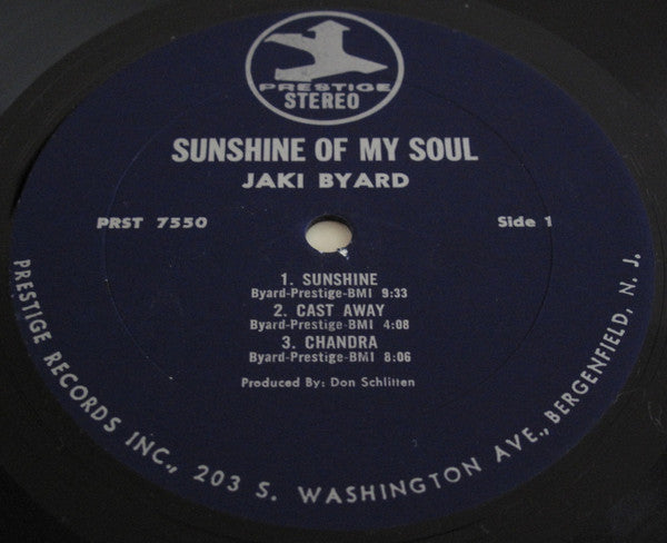 Jaki Byard Trio ~ Sunshine Of My Soul (Vinyl) - Djungel & Jazz