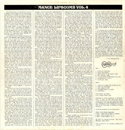 Mance Lipscomb ~ Mance Lipscomb Vol. 4 (Vinyl) - Djungel & Jazz