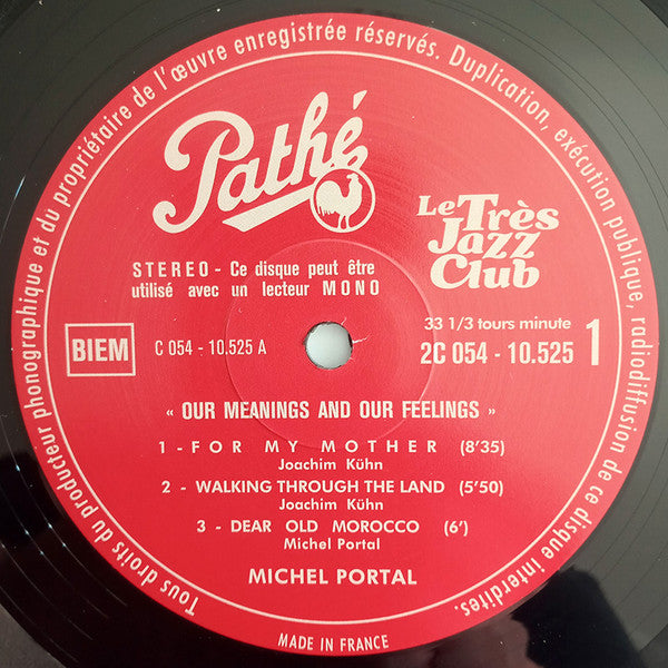 Michel Portal ~ Our Meanings And Our Feelings (Vinyl) - Djungel & Jazz