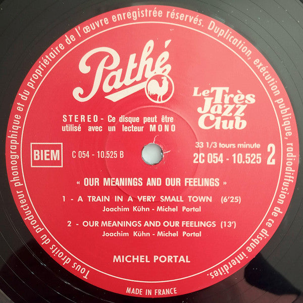 Michel Portal ~ Our Meanings And Our Feelings (Vinyl) - Djungel & Jazz