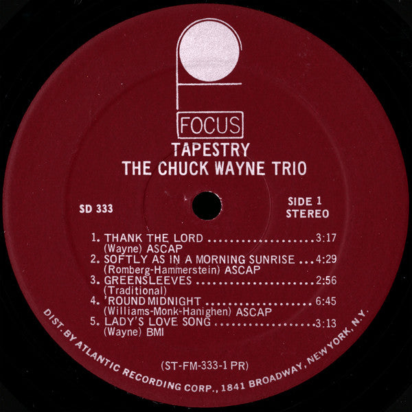 The Chuck Wayne Trio ~ Tapestry (Vinyl) - Djungel & Jazz