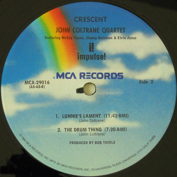 The John Coltrane Quartet : Crescent (LP, Album, RE)