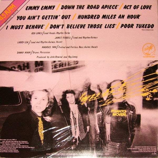 Roy Loney & The Phantom Movers : Phantom Tracks (LP, Album)