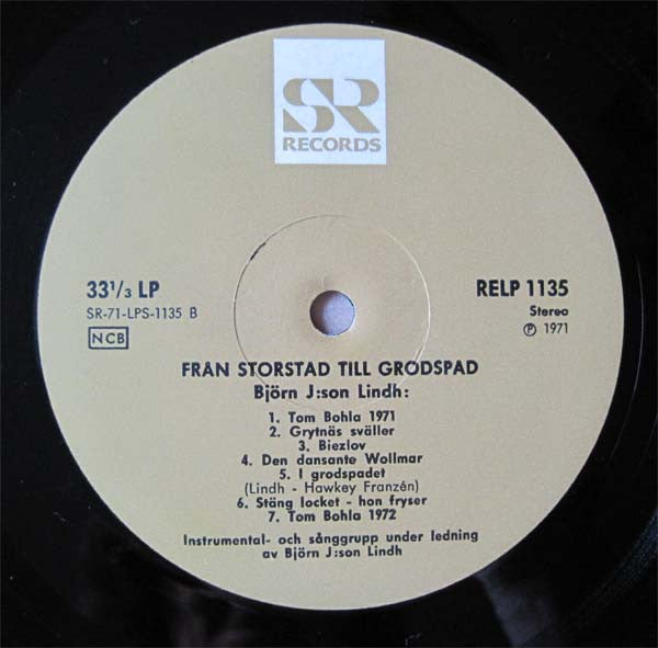 Björn J:Son Lindh ~ Från Storstad Till Grodspad (Vinyl) - Djungel & Jazz