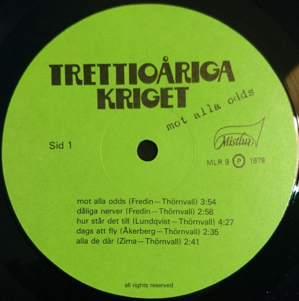 Trettioåriga Kriget ~ Mot Alla Odds (Vinyl) - Djungel & Jazz