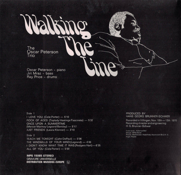 The Oscar Peterson Trio ~ Walking The Line (Vinyl) - Djungel & Jazz