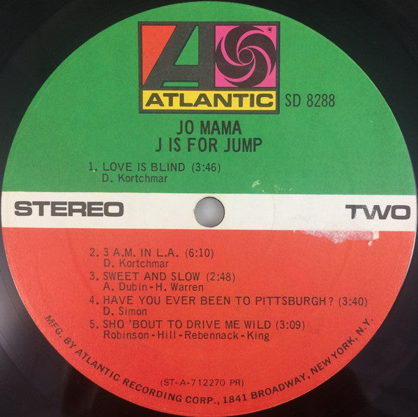 Jo Mama ~ J Is For Jump (Vinyl) - Djungel & Jazz