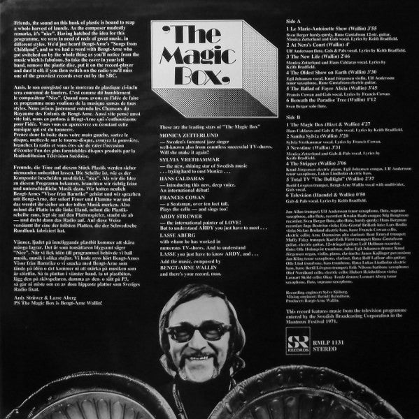 Bengt-Arne Wallin ~ The Magic Box (Vinyl) - Djungel & Jazz