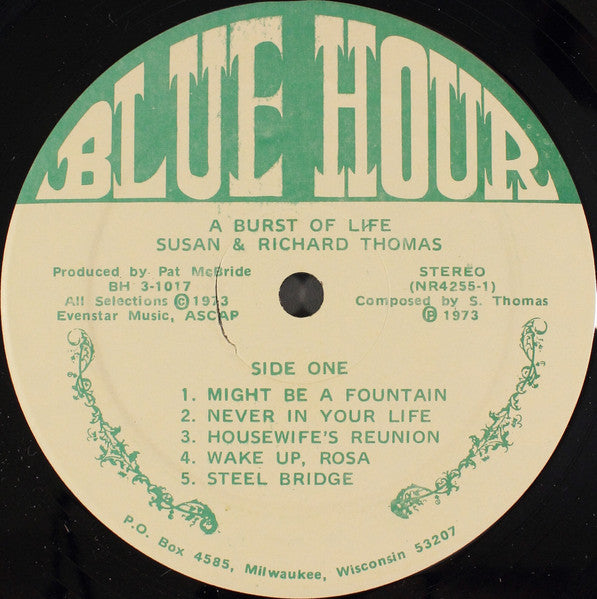 Susan & Richard Thomas : A Burst Of Life (LP)