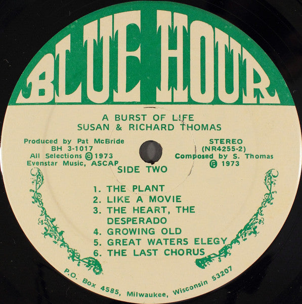 Susan & Richard Thomas : A Burst Of Life (LP)