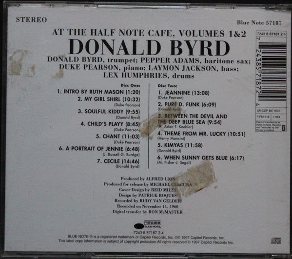 Donald Byrd ~ At The Half Note Cafe, Volumes 1 & 2 (Vinyl) - Djungel & Jazz
