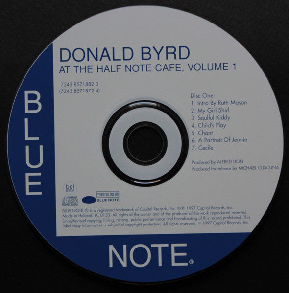 Donald Byrd ~ At The Half Note Cafe, Volumes 1 & 2 (Vinyl) - Djungel & Jazz