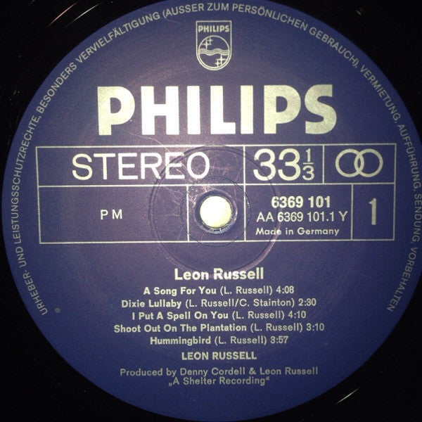 Leon Russell : Leon Russell (LP, Album)