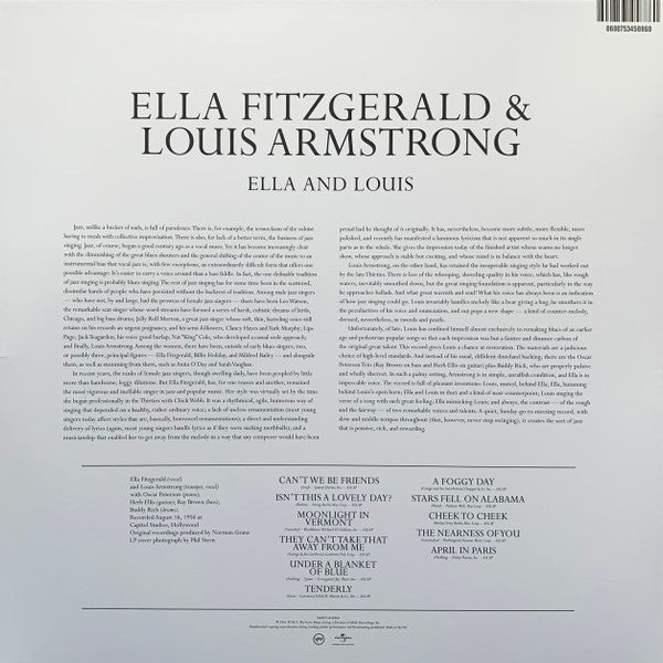 Ella Fitzgerald & Louis Armstrong ~ Ella And Louis (Vinyl) - Djungel & Jazz