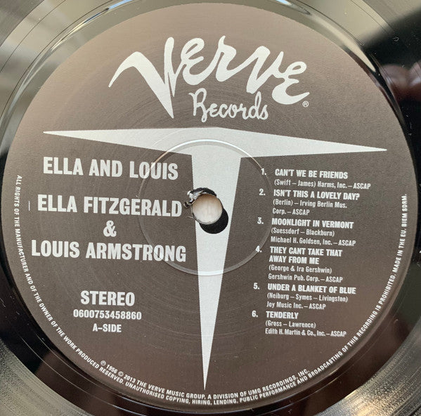 Ella Fitzgerald & Louis Armstrong ~ Ella And Louis (Vinyl) - Djungel & Jazz