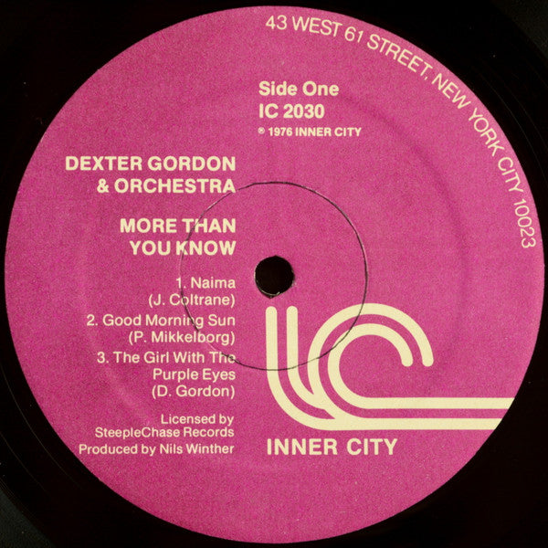Dexter Gordon & Orchestra ~ More Than You Know (Vinyl) - Djungel & Jazz